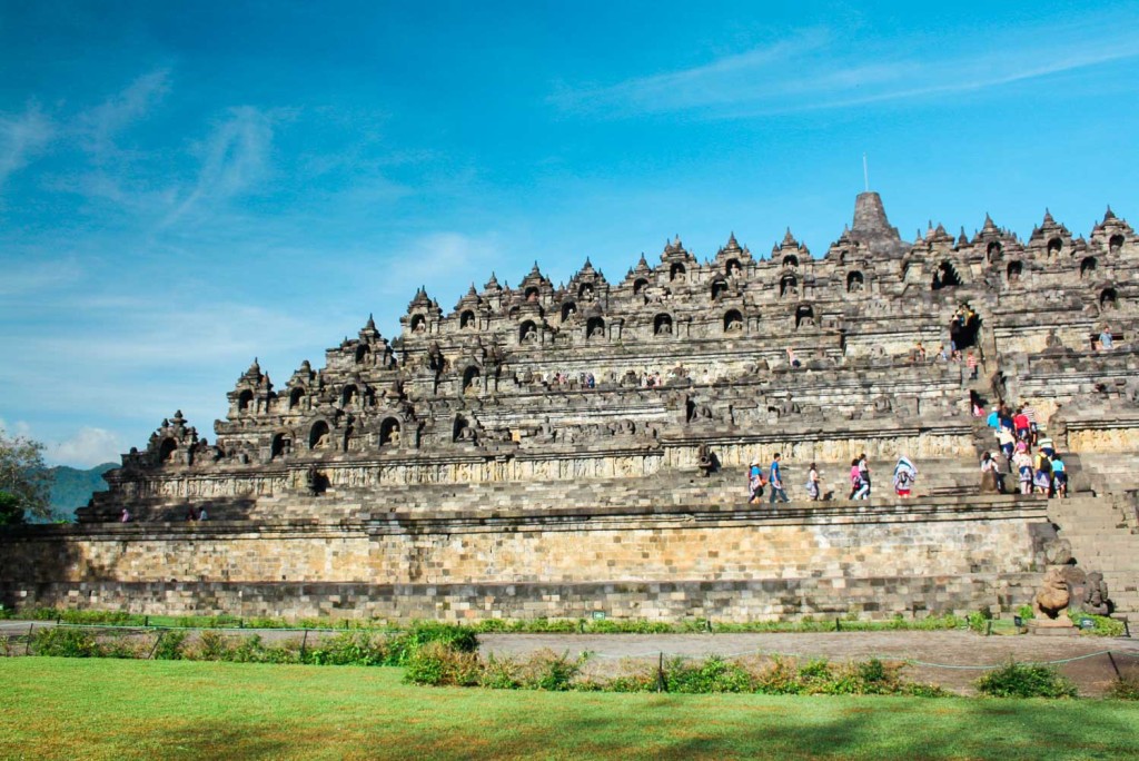 The Borobudur Temple in Java Indonesia is a breathtaking, historical wonder.