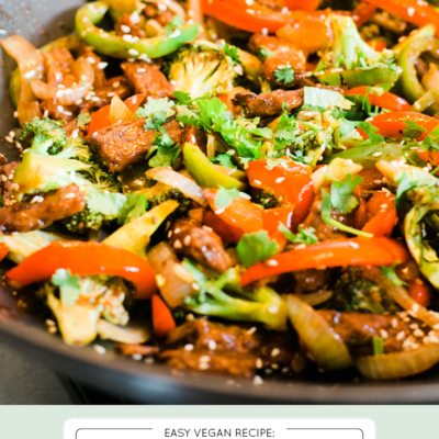 20 Minute Broccoli Beef Stirfry (Vegan)