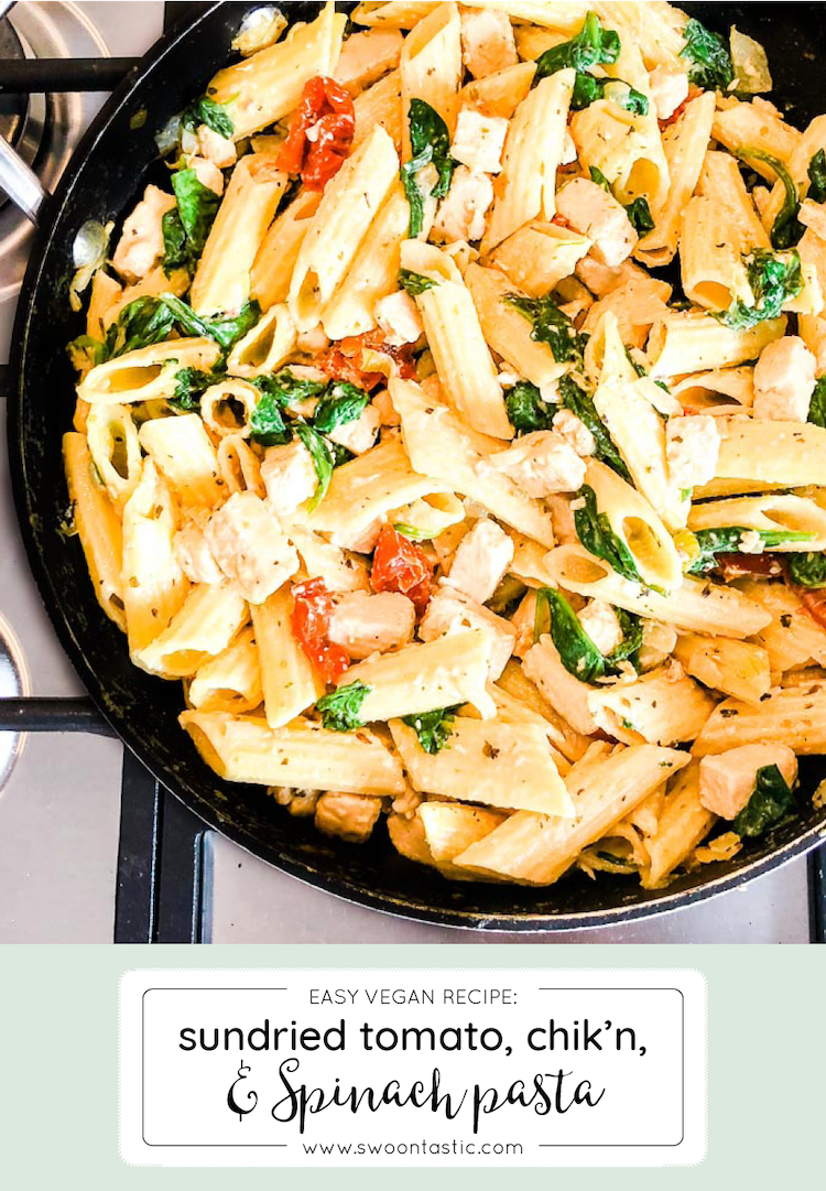 Chicken Spinach Sundried Tomato Vegan Penne Pasta