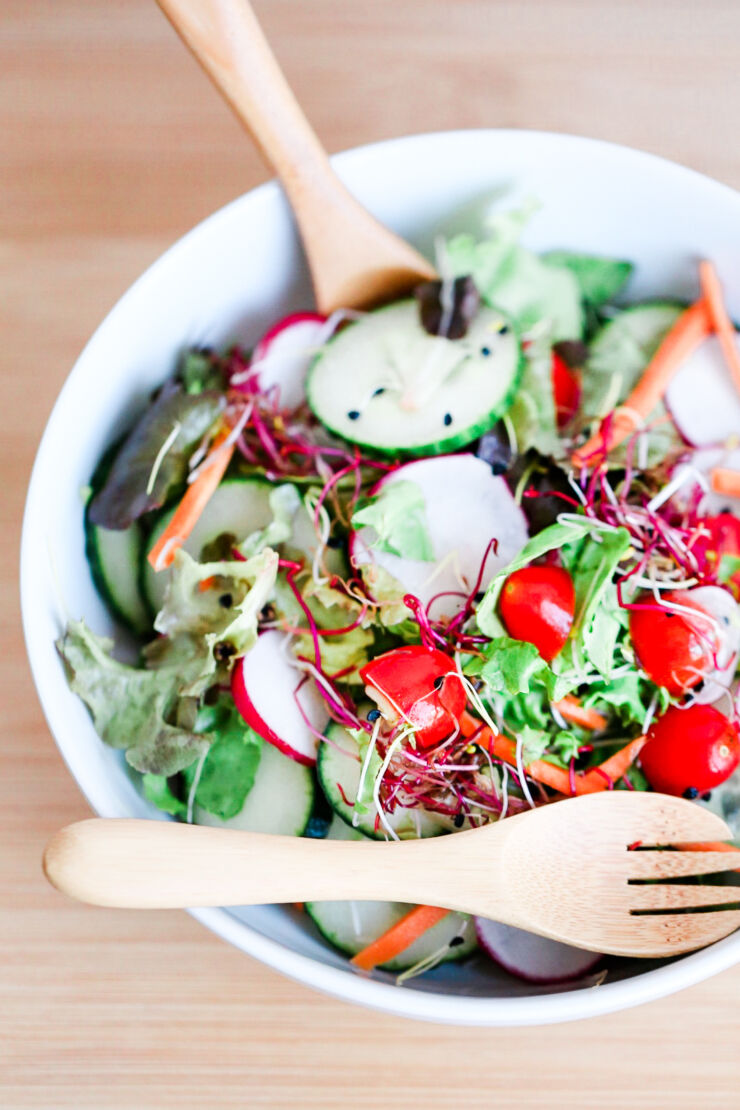 Easy, Healthy 10 Minute Green Salad Easy Vegan Recipes