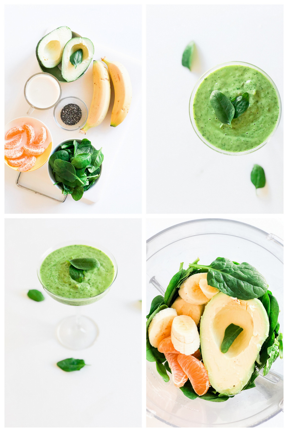 Green protein avocado breakfast smoothie recipe
