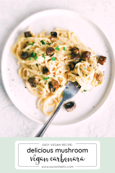 Quick Easy Vegan Carbonara Pasta