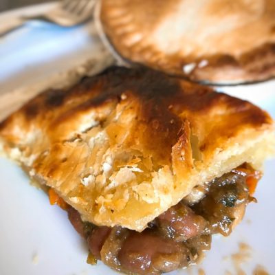 Saucy Savory Borlotti + White Bean Vegan Pot Pies