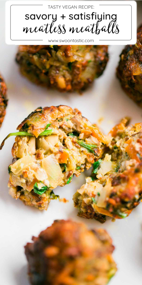 Juicy Meatless Vegan Meatballs {Vegan + Soy Free}